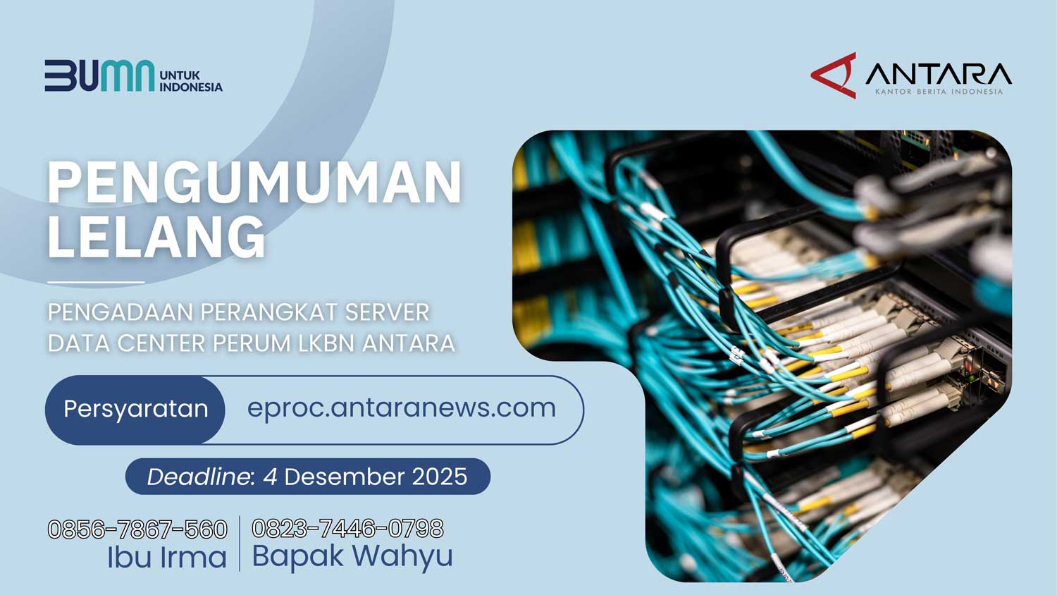 Lelang Server Data Center 2025 Perum LKBN Antara