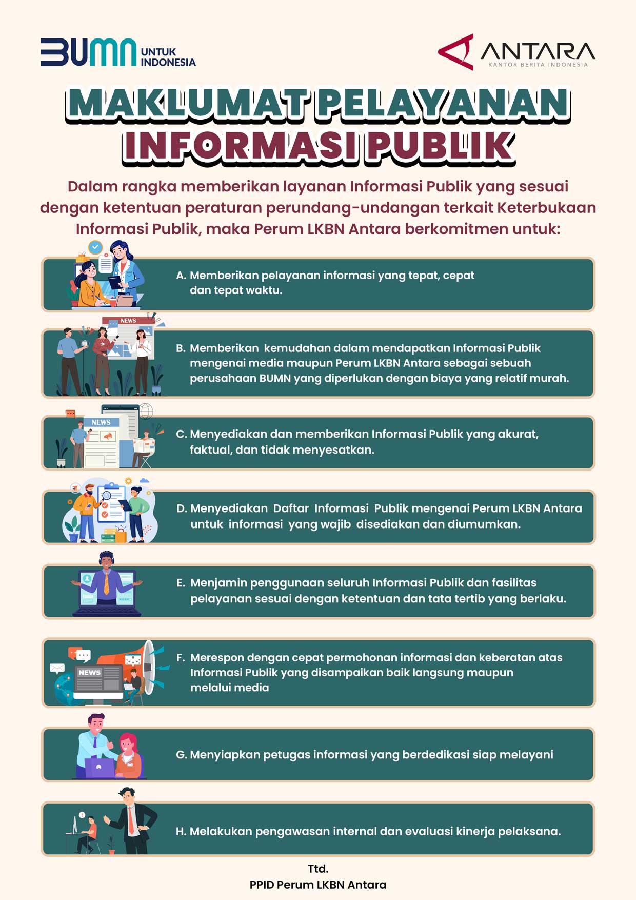 Maklumat Pelayanan PPID Perum LKBN Antara